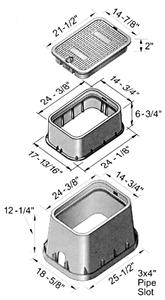 VALVE BOX JUMBO RECT13X20W/LID Image