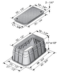 VALVE BOX 17X30 COVER Image