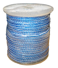 BRAIDED ROPE BLU&WHT 3/8  FT Image