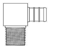 PEX BR 90 ELL NL 1/2PX3/8MIP Image