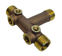 TANK CROSS 11/4 SHT CST BRS NL Image