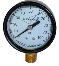 PRES GAUGE STL 100# 2 D 1/4 LM Image