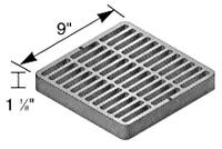 CATCH BASIN SQ GRATE 9X9 BLACK Image