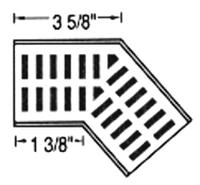 CHANNEL 45 ELBOW W/GRATE GRAY Image