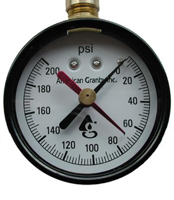 WATER TEST GAUGE 0 300 MAX PNT PRESSURE GAUGES SPECIALTY